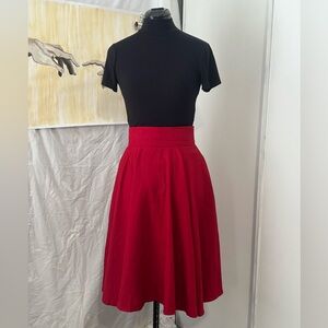 SHEIN Vibrant Red A-Line Skirt
